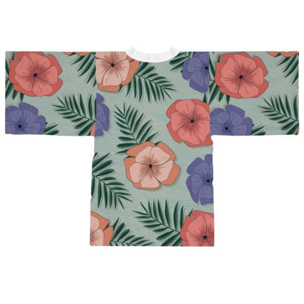 women's Long Sleeve Kimono Robe (AOP) - Image 3