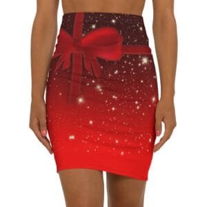 Christmas Special Women's Mid-Waist Pencil Skirt (AOP)