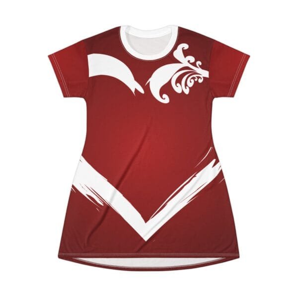 Red Heart women's T-Shirt Dress - Image 2
