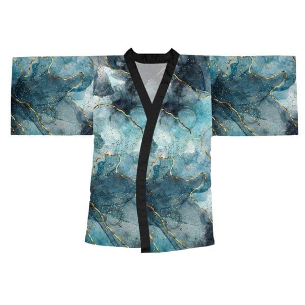 women's Long Sleeve Kimono Robe (AOP) - Image 7