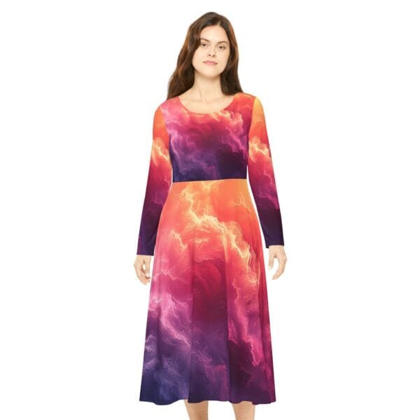 Women's Long Sleeve Dance Dress (AOP) - Image 4