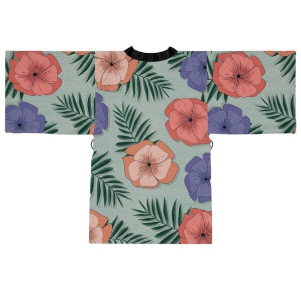 women's Long Sleeve Kimono Robe (AOP) - Image 8