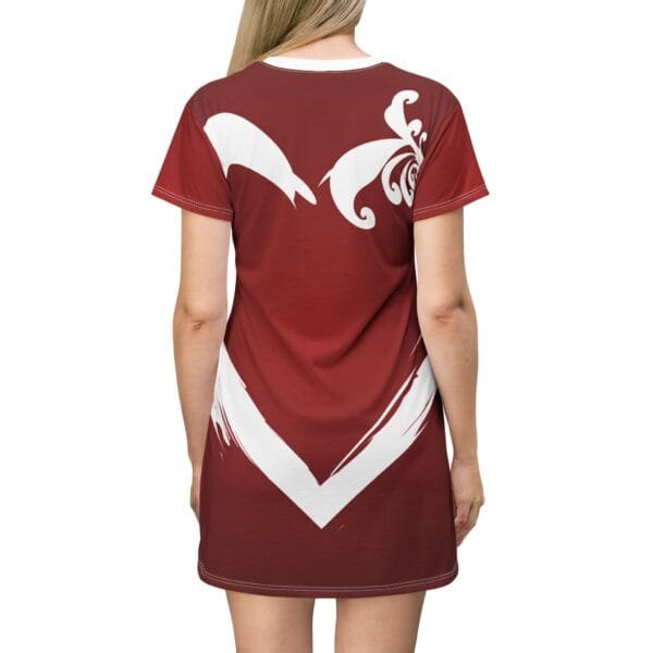 Red Heart women's T-Shirt Dress - Image 5