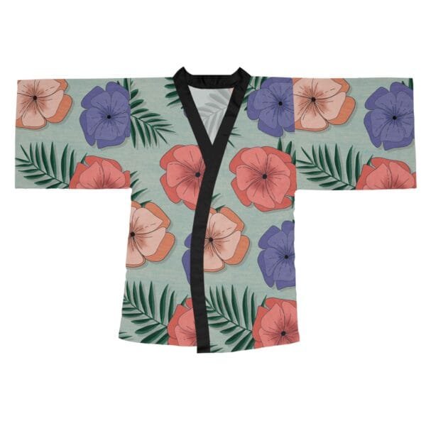 women's Long Sleeve Kimono Robe (AOP) - Image 7