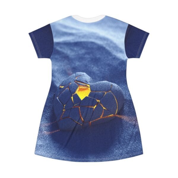 Blue Heart Women's T-Shirt Dress - Image 3