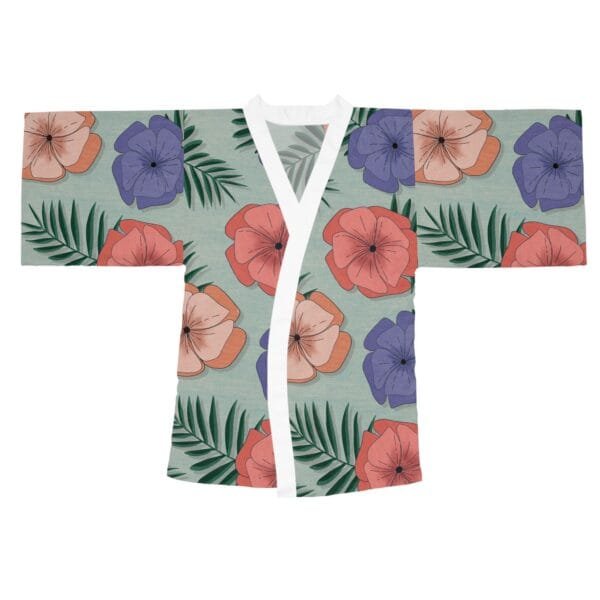women's Long Sleeve Kimono Robe (AOP) - Image 2