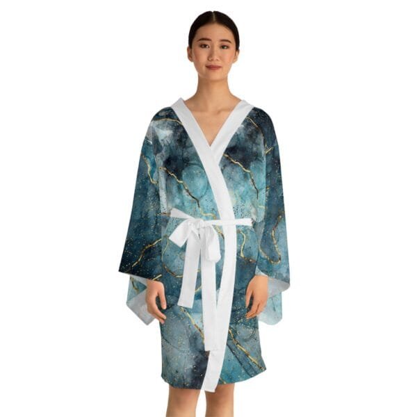 women's Long Sleeve Kimono Robe (AOP) - Image 4