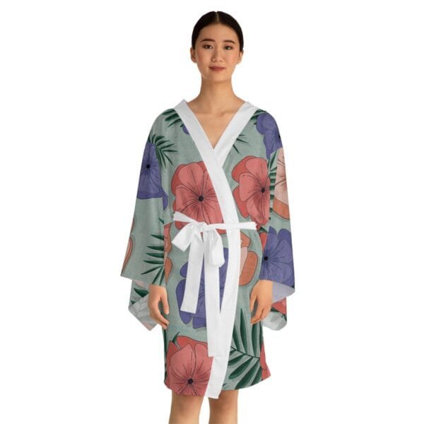 women's Long Sleeve Kimono Robe (AOP) - Image 4