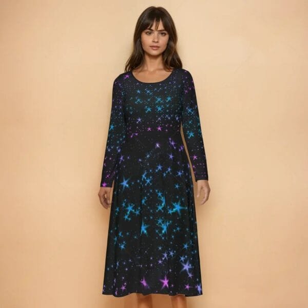 Women's Long Sleeve Dance Dress (AOP)