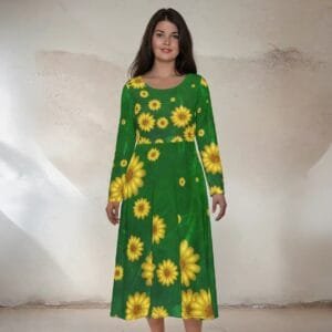 Women's Long Sleeve Dance Dress (AOP)