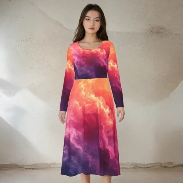 Women's Long Sleeve Dance Dress (AOP)