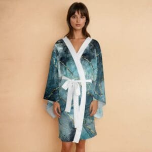 women's Long Sleeve Kimono Robe (AOP)