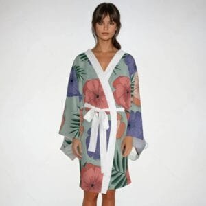 women's Long Sleeve Kimono Robe (AOP)