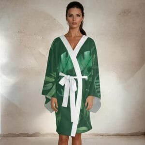 women's Long Sleeve Kimono Robe (AOP)