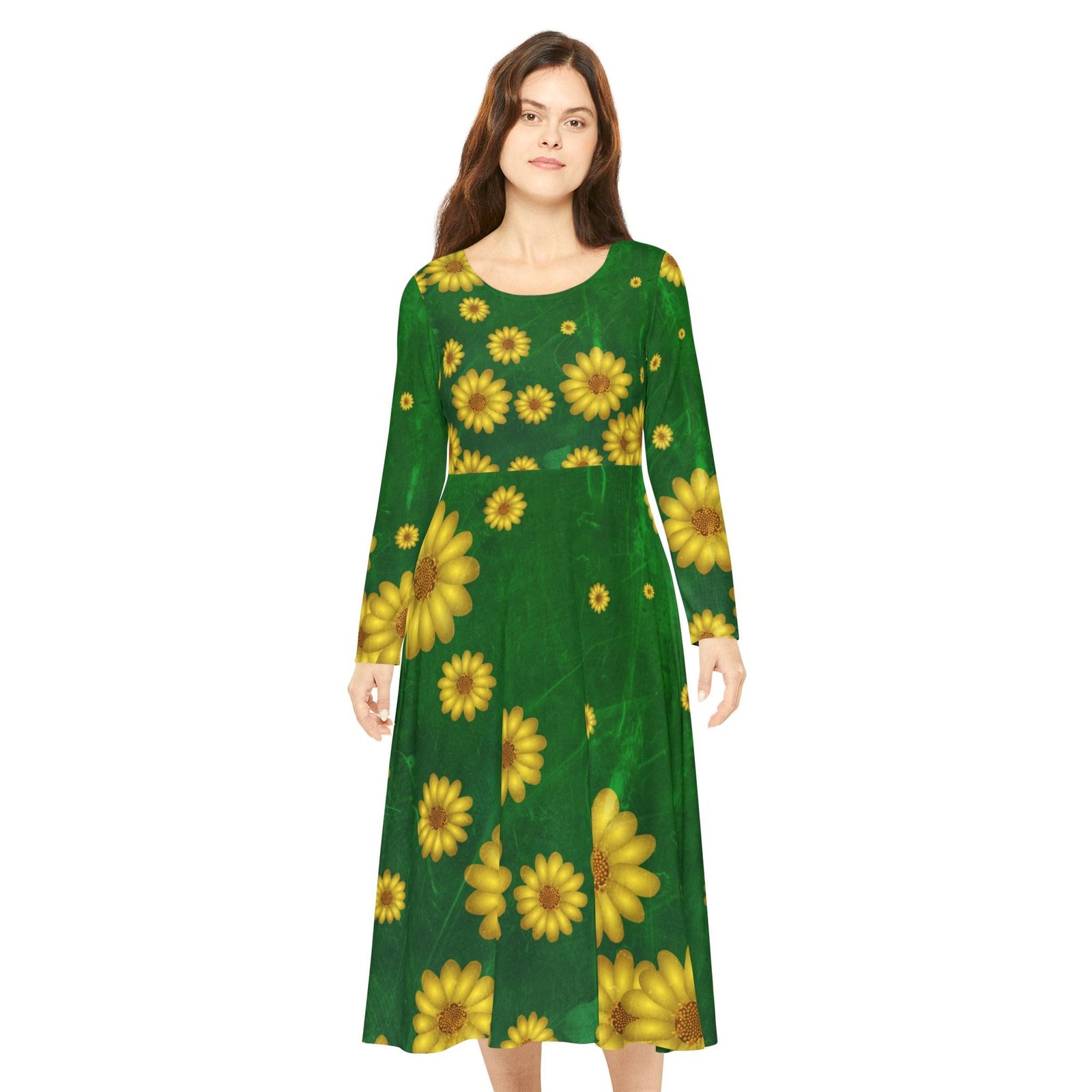 Women's Long Sleeve Dance Dress (AOP) - Image 4