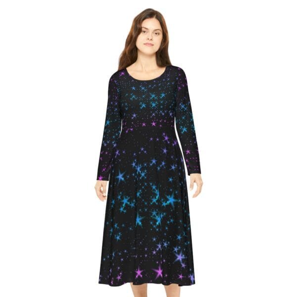 Women's Long Sleeve Dance Dress (AOP) - Image 4