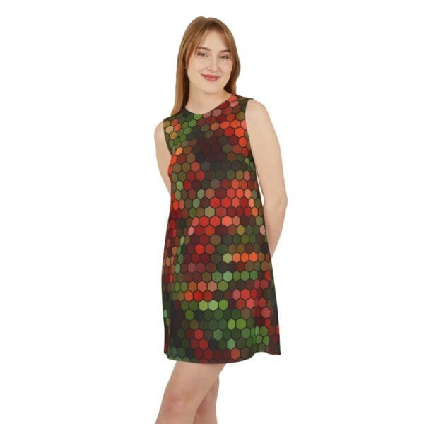 women's A-line Sleeveless Dress (AOP) - Image 4