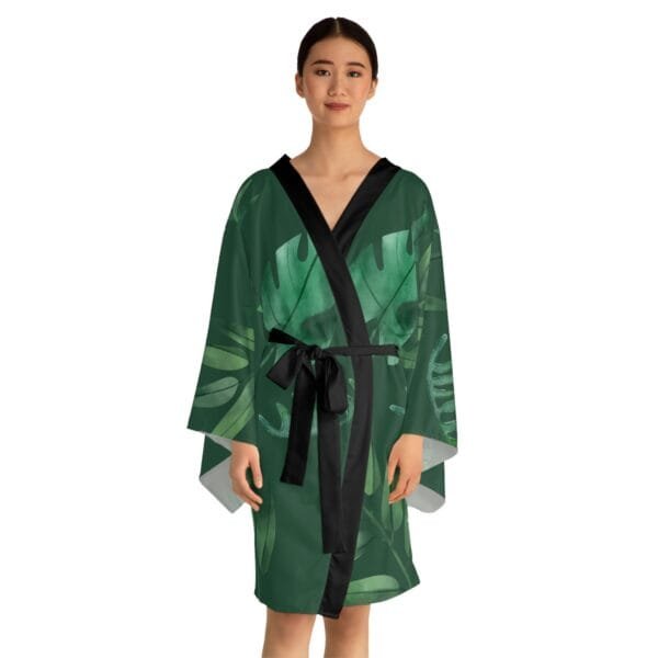 women's Long Sleeve Kimono Robe (AOP) - Image 9