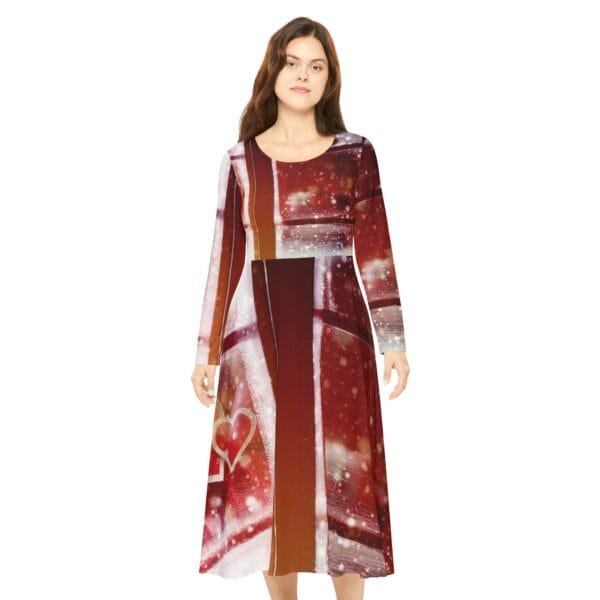 Christmas special Women's Long Sleeve Dance Dress (AOP) - Image 4
