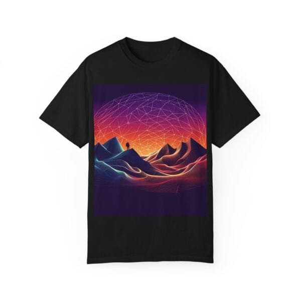 Brand Comfort Colors  Unisex T-shirt - Vibrant Mountain Sunset - Image 2