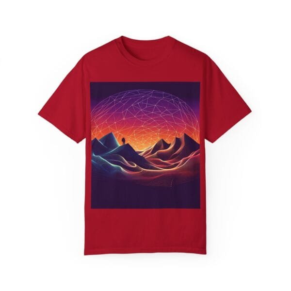 Brand Comfort Colors  Unisex T-shirt - Vibrant Mountain Sunset - Image 57