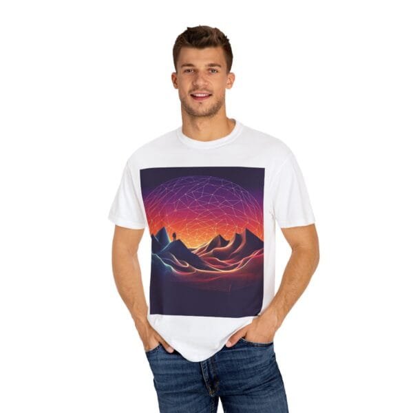 Brand Comfort Colors  Unisex T-shirt - Vibrant Mountain Sunset - Image 8